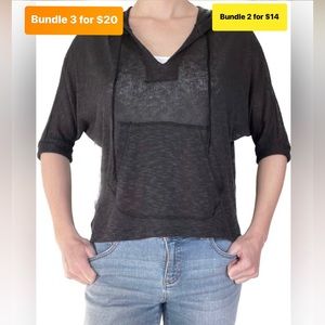 ⭐️3xHP⭐️ Black Splendid Sheer Hoodie